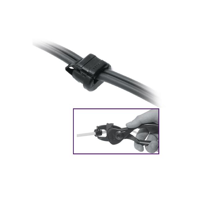 BUSHING W/STR RELIEF PA66 BLACK