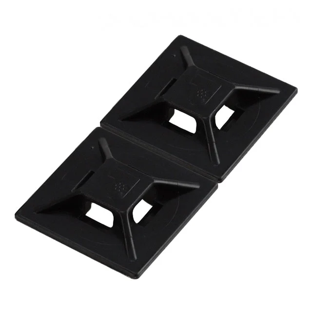 CABLE TIE HLDR QUAD ADHESIVE BLK