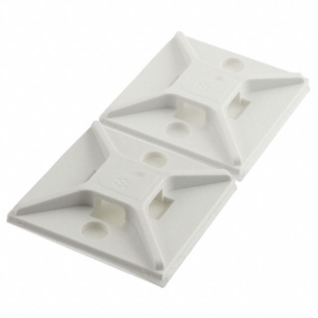 CABLE TIE HLDR QUAD ADHESIVE WHT