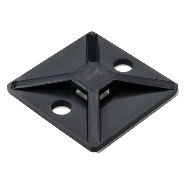 CABLE TIE HLDR QUAD ADHESIVE BLK