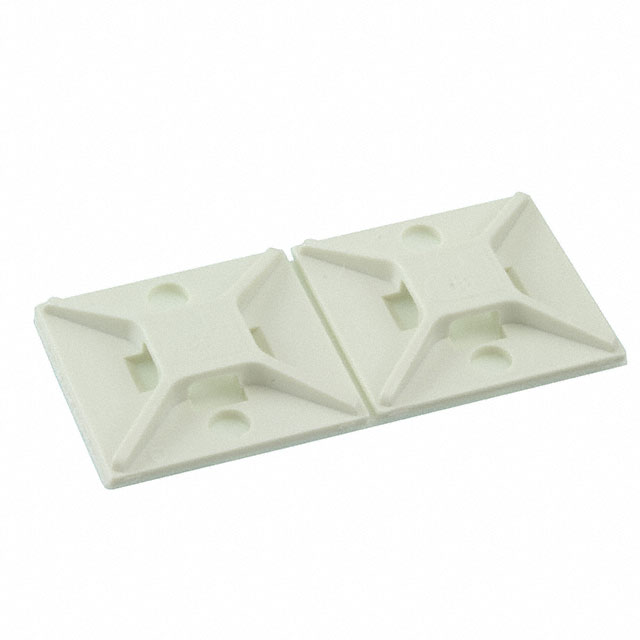 CABLE TIE HLDR QUAD ADHESIVE WHT