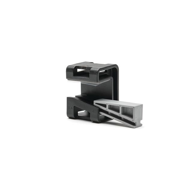 CABLE TIE HLDR QUAD ADH BLK/GRAY
