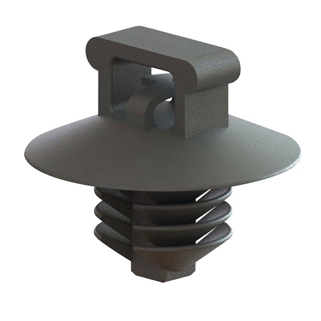 CABLE TIE HLDR SNGL PUSH MNT BLK