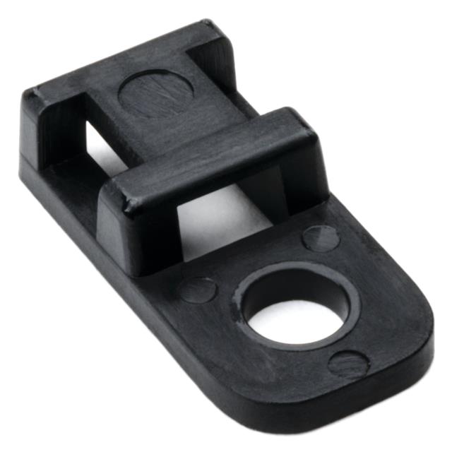 CABLE TIE HLDR SNGL SCRW #10 BLK