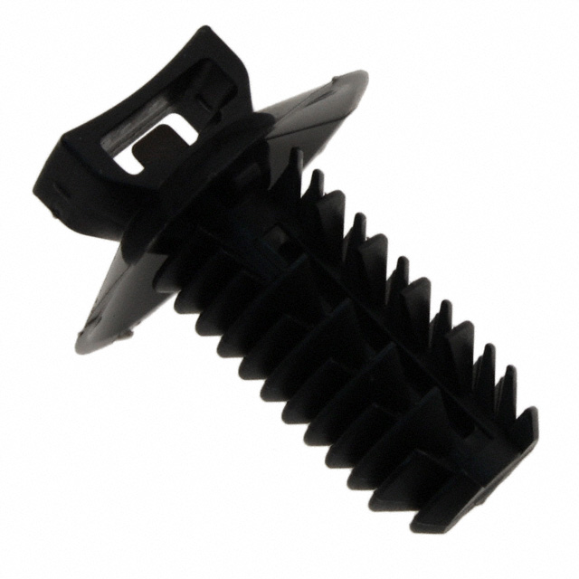 CABLE TIE HLDR SNGL PUSH MNT BLK