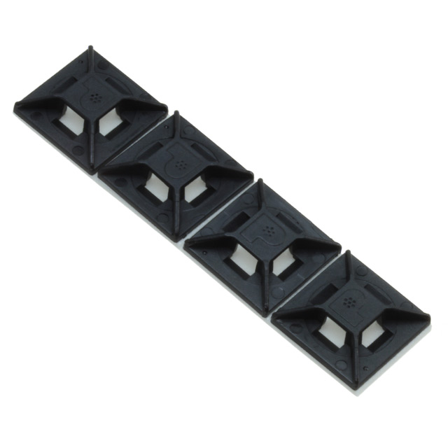 CABLE TIE HLDR QUAD ADHESIVE BLK
