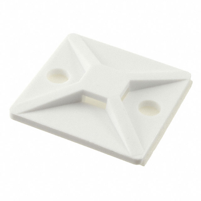 CABLE TIE HOLDER QUAD ADH WHITE