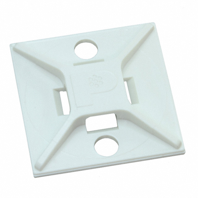 CABLE TIE HLDR QUAD SCREW #6 WHT