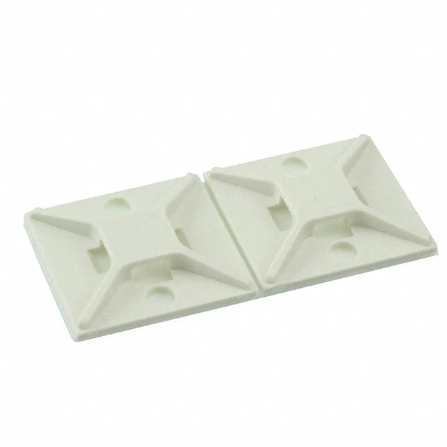 CABLE TIE HLDR QUAD ADHESIVE WHT