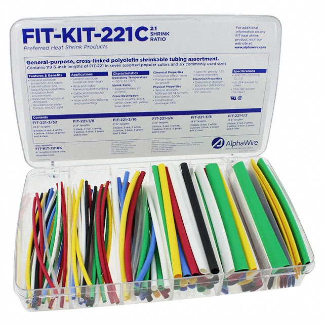 KIT SHRINK TUBING 2:1 XLPO MULTI