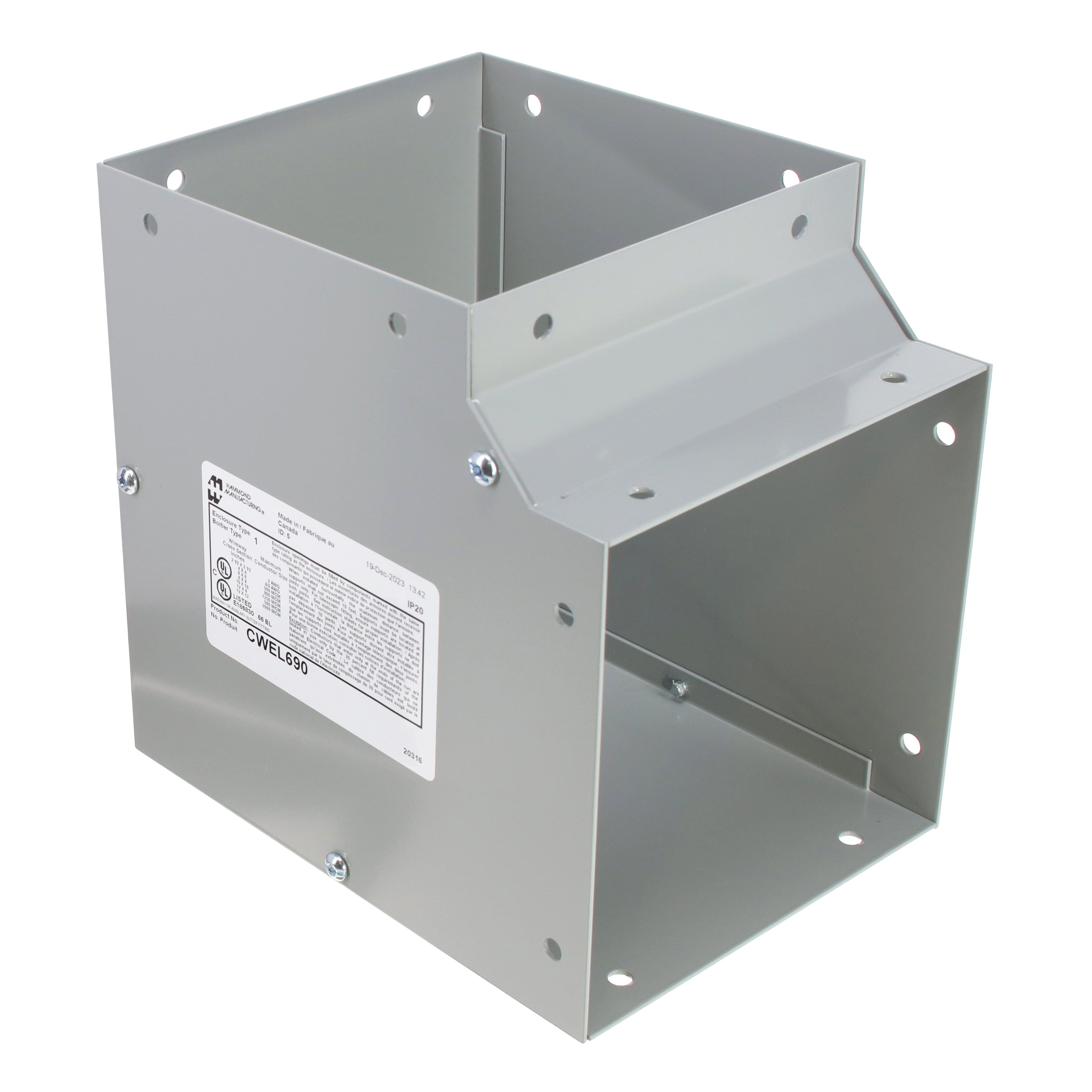 ELBOW WIREWAY RT ANG 6X6"