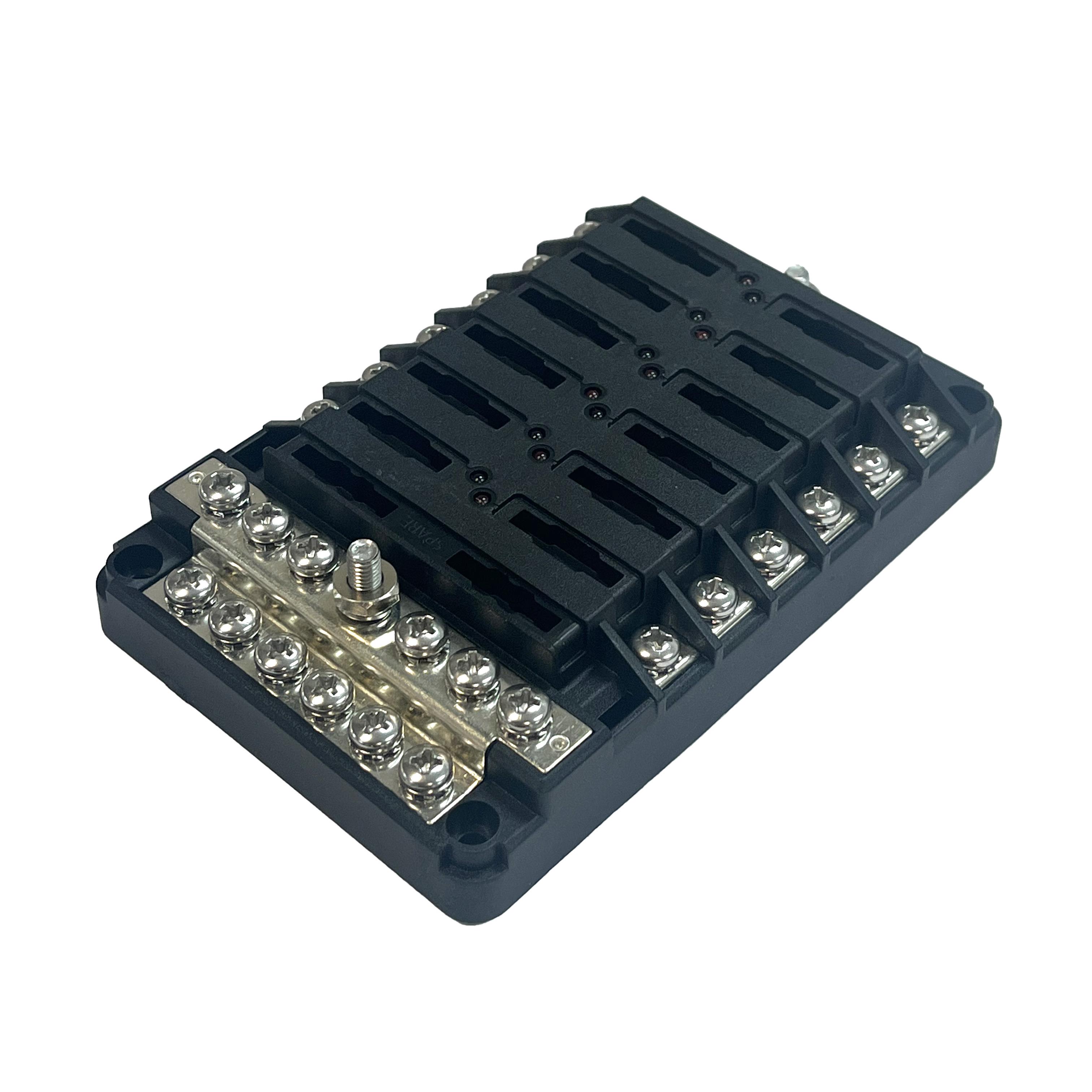 Reg Fuse Block - LED/Ground, 12P
