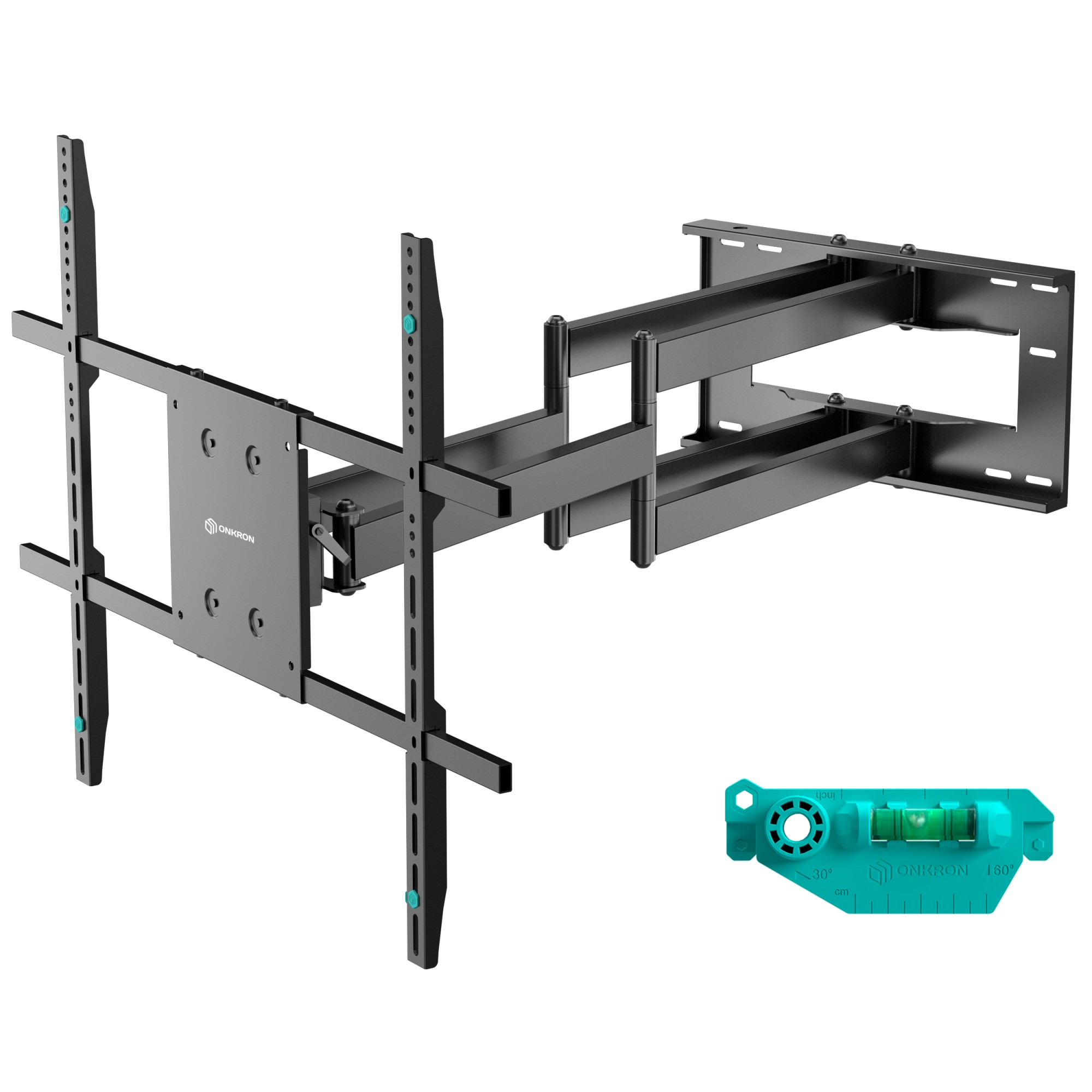 Tilting and swiveling TV bracket