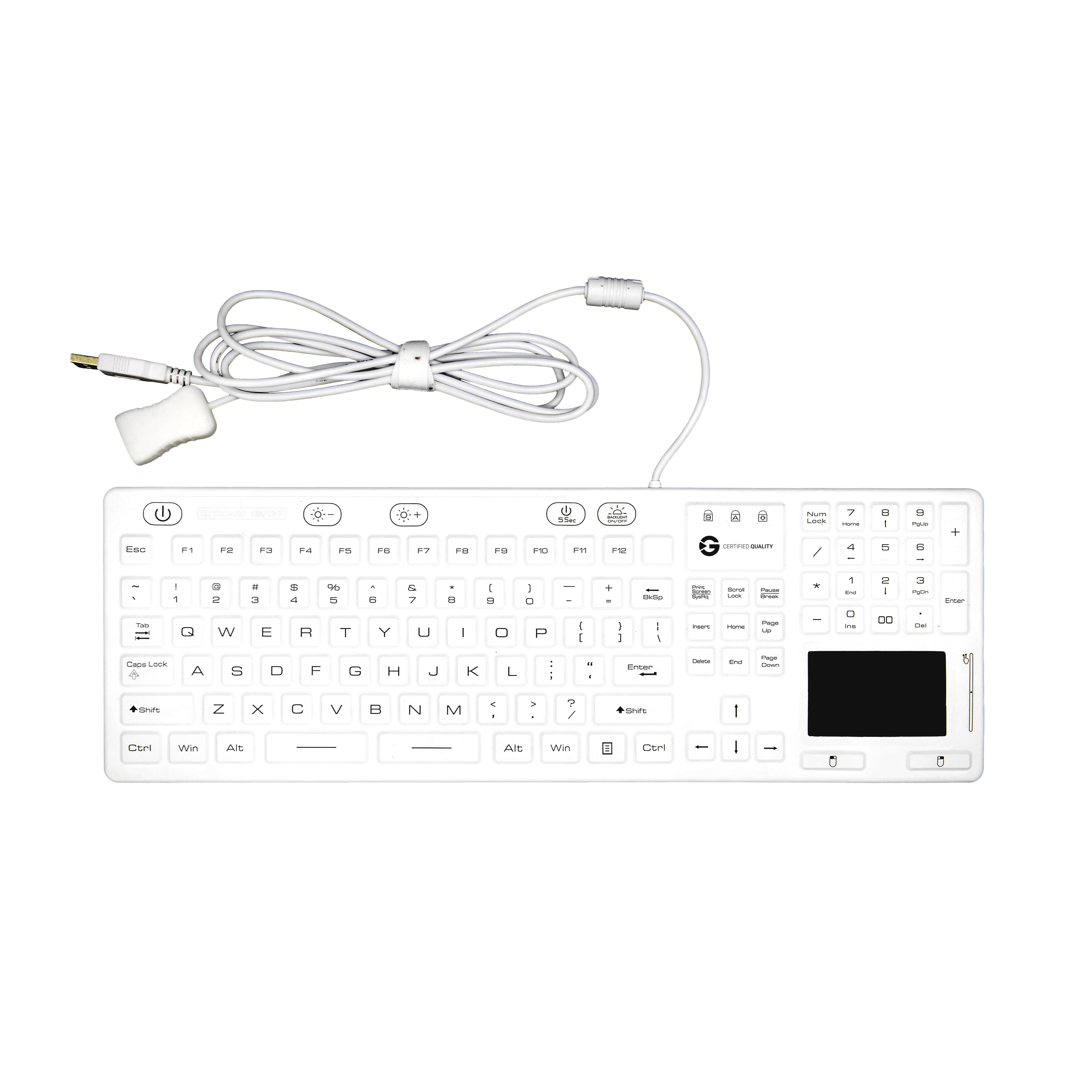 SILICONE KEYBOARD WITH TOUCHPAD