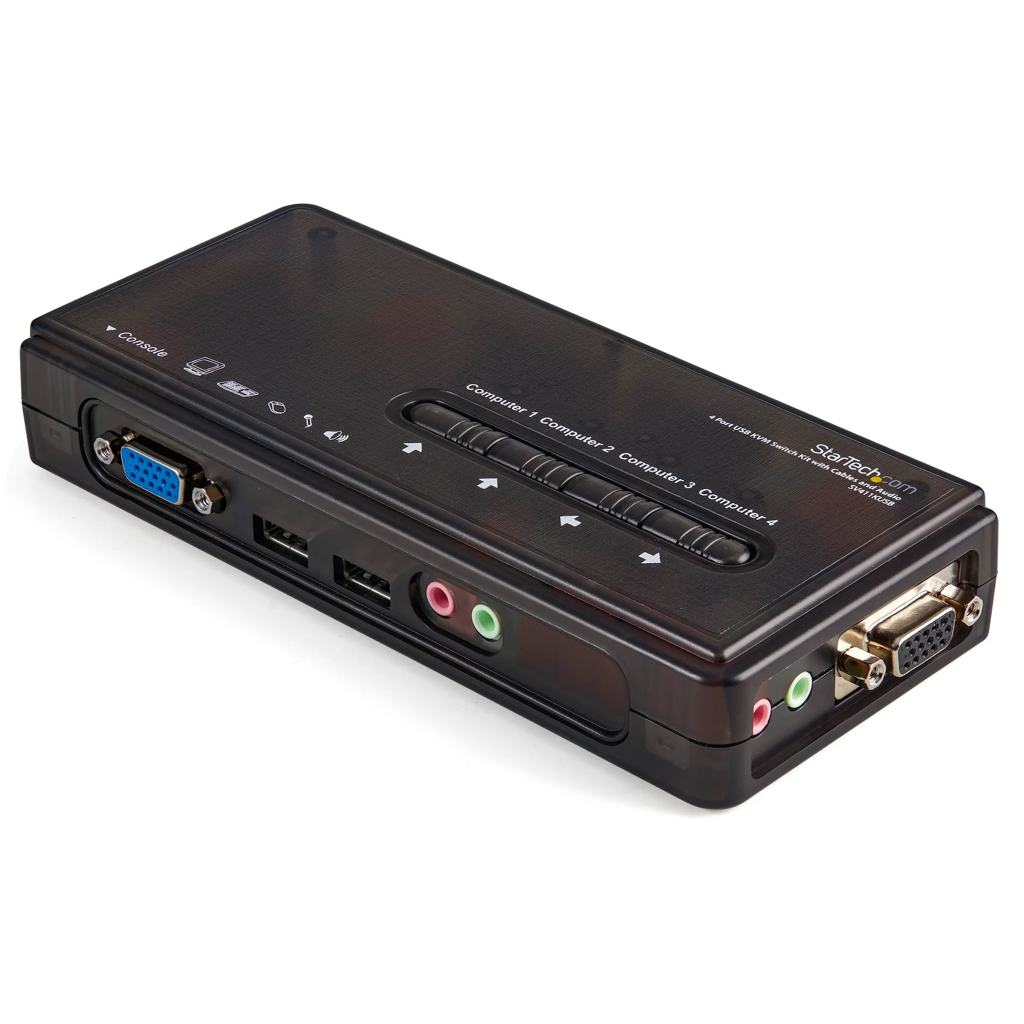 4 PORT BLACK USB KVM SWITCH KIT