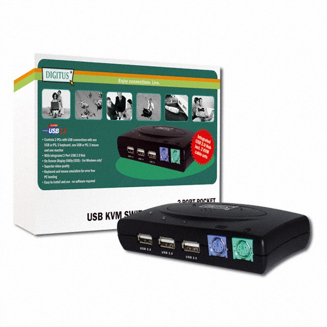 KVM SWITCH 1USER 2PC-S USB/PS2