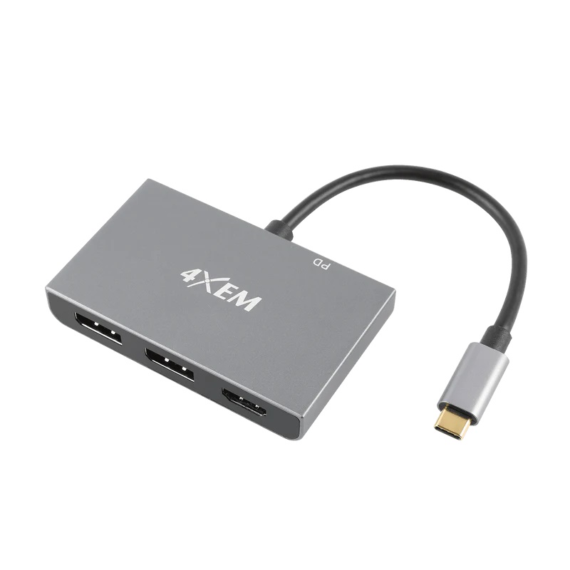 3-Port USB-C 8K Dual 4K MST Hub