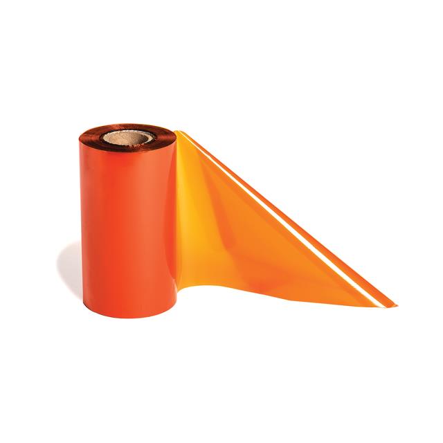 ORANGE RIBBON ON 1" CORE