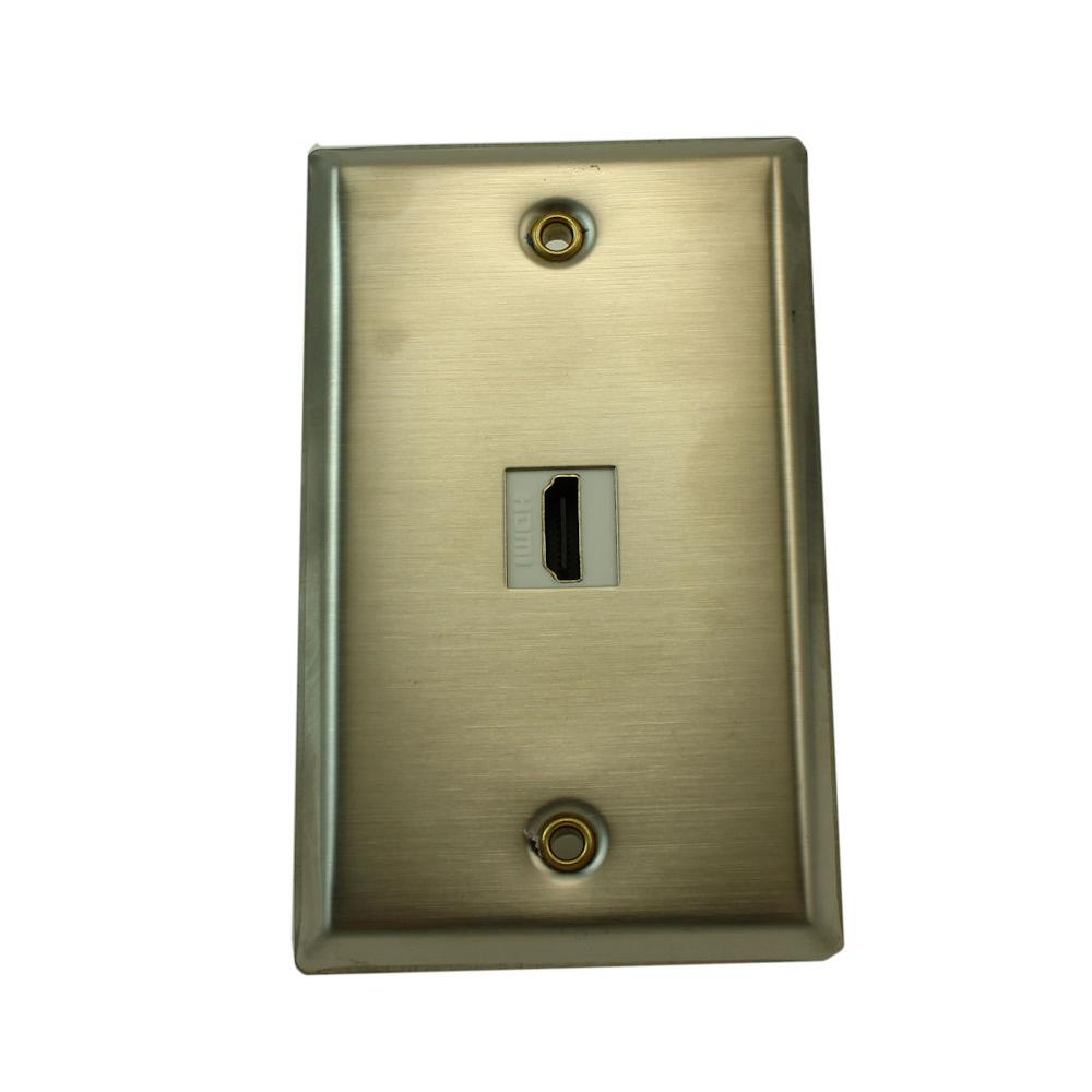 Stainless HDMI F/F Wall plate