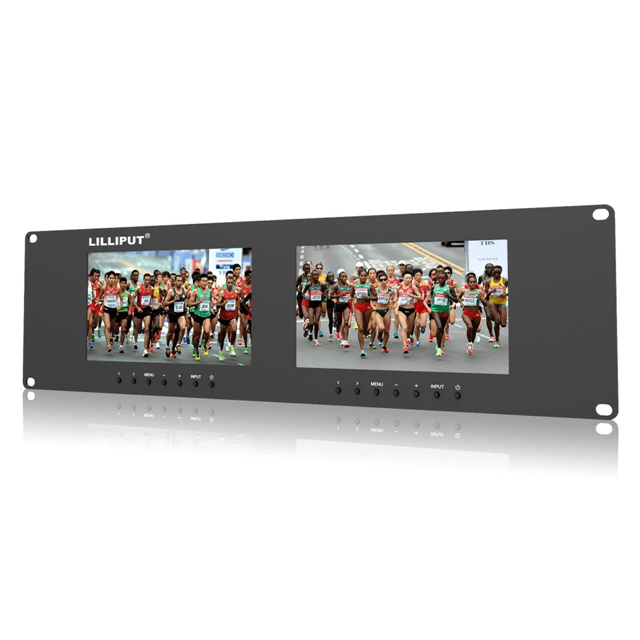 DUAL 7" RACKMOUNT MONITOR