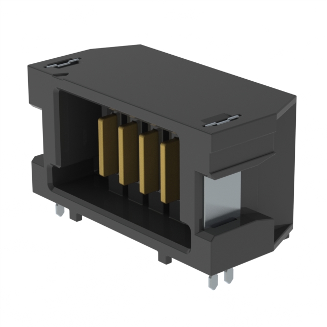 CONN HDR 4POS 2.00MM R/A SLDR