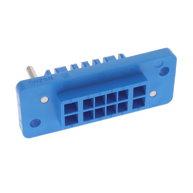 CONN PLUG HSG RACK & PNL 12P BLU