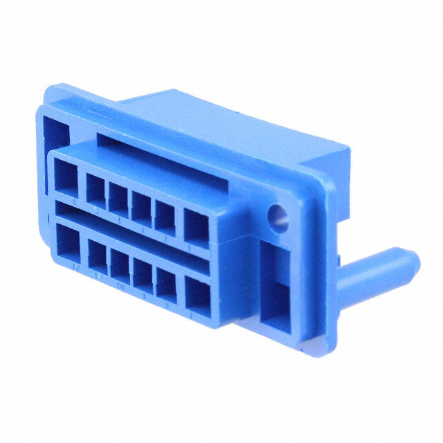 CONN PLUG HSG DRAWER 12POS BLUE