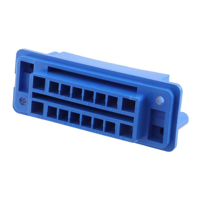 CONN PLUG HSG DRAWER 16POS BLUE