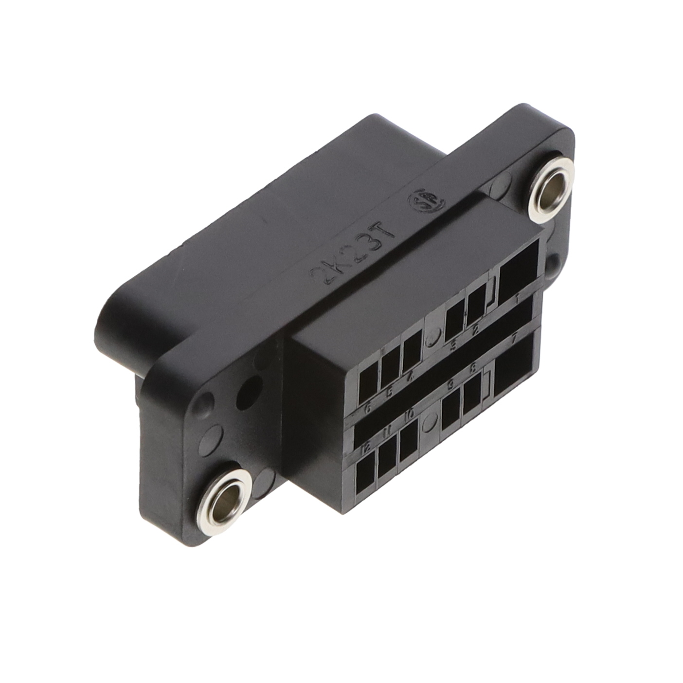 CONN RCPT HSG RACK & PNL 12P BLK