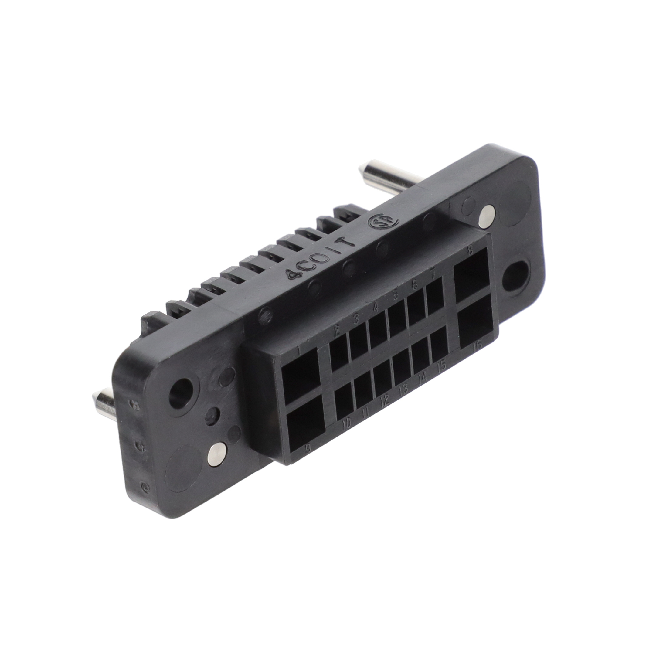 CONN PLUG HSG RACK & PNL 16P BLK