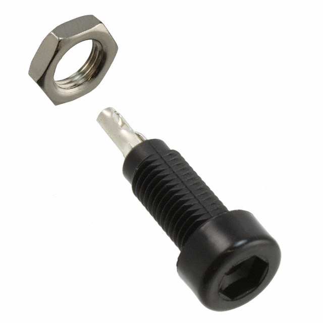 CONN TIP JACK SLDR EYELET BLACK