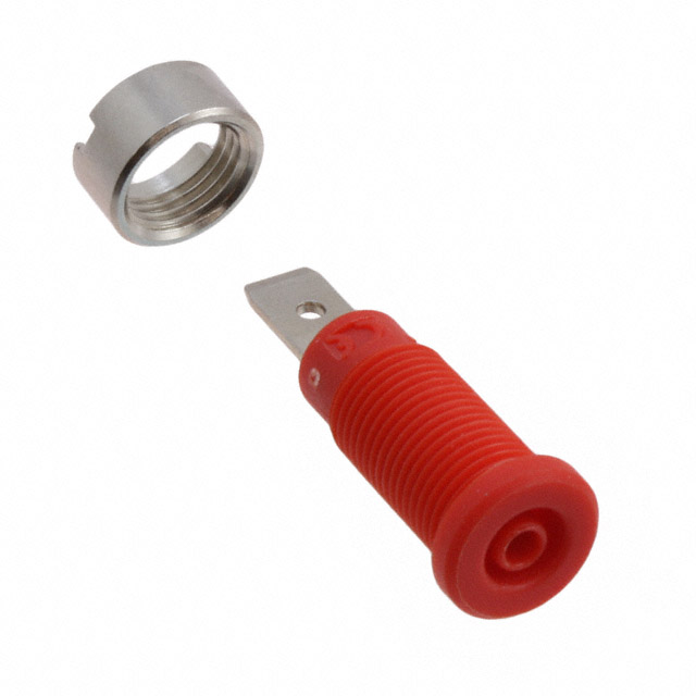 CONN TIP JACK QUICK CONNECT RED