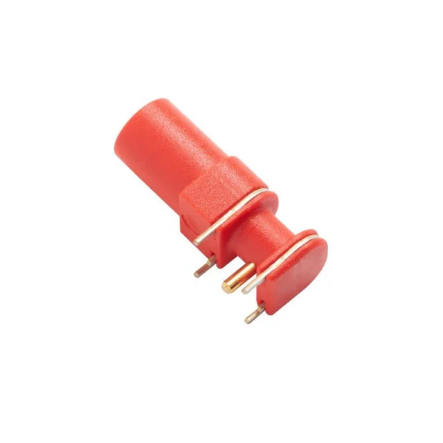 R/A 4MM MOUNTG SAFE JACK/PCB RED