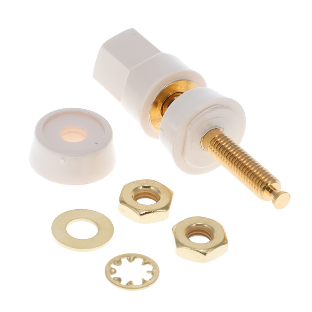 CONN BIND POST HEX WHITE