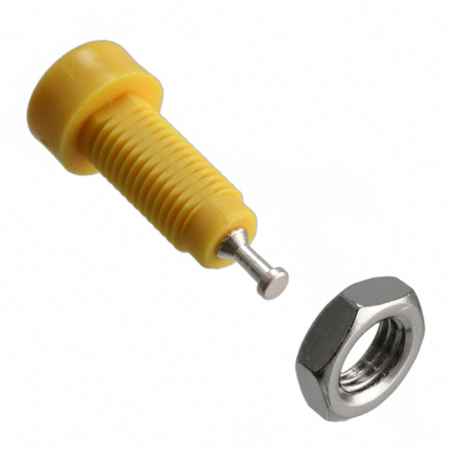 CONN TIP JACK TURRET YELLOW