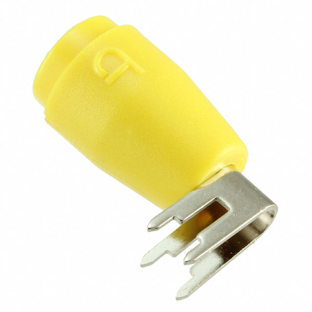 CONN BANANA JACK SOLDER YELLOW