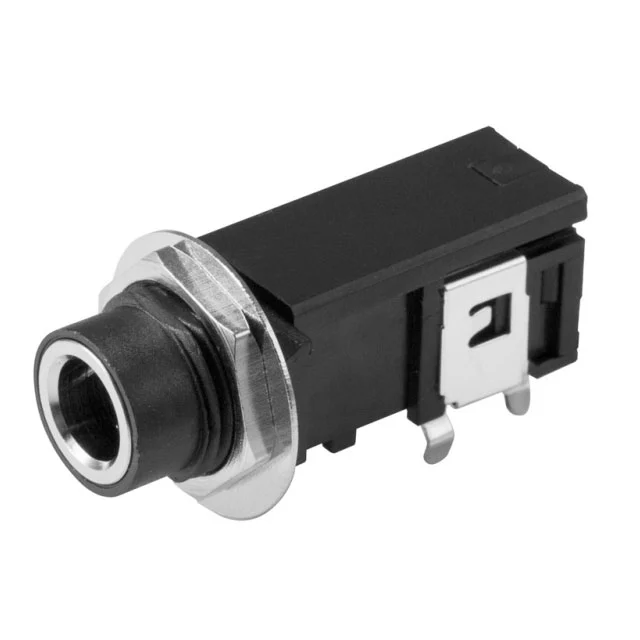 AUDIO JACK, 6.35 MM, HORIZONTAL,