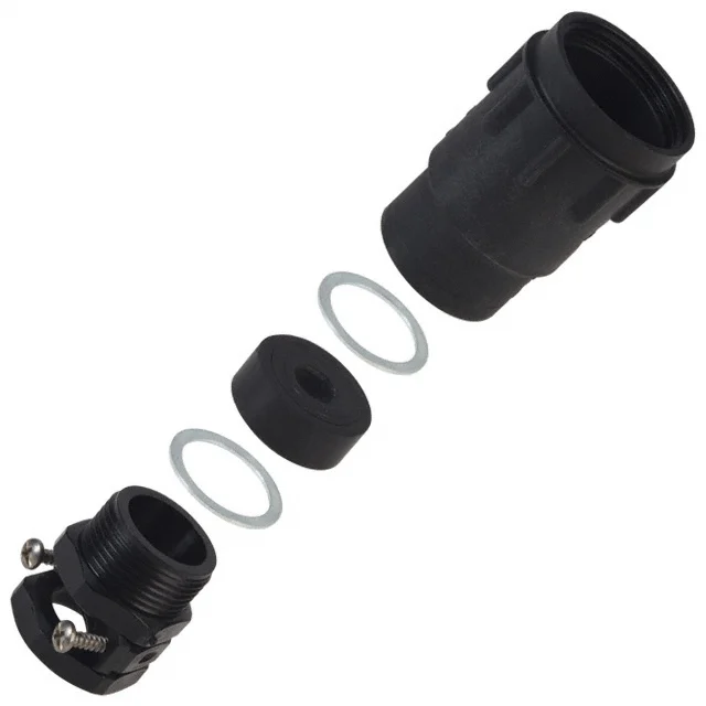 CONN BACKSH W/CLMP SZ18 BLK PG16