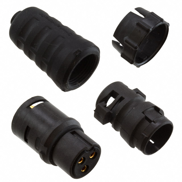 CONN PLUG FMALE 3P GOLD SLDR CUP