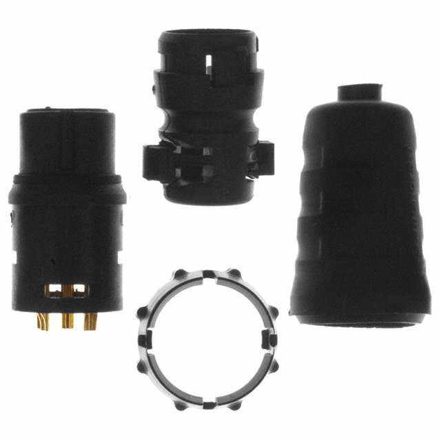 CONN PLUG FMALE 5P GOLD SLDR CUP