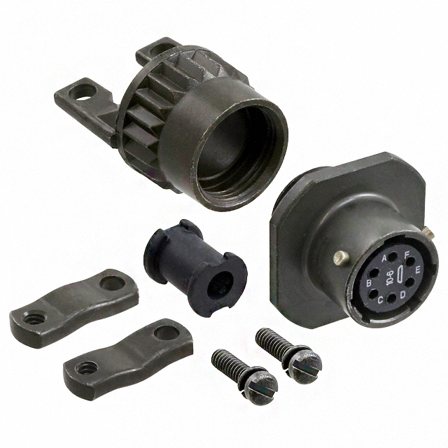 CONN RCPT FMALE 6P GOLD SLDR CUP