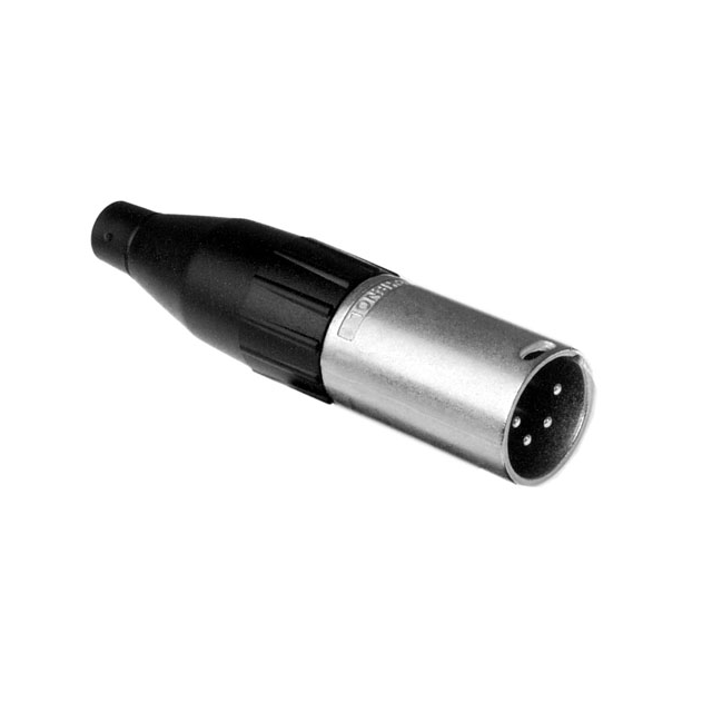CONN RCPT MALE XLR 4P SOLDER CUP