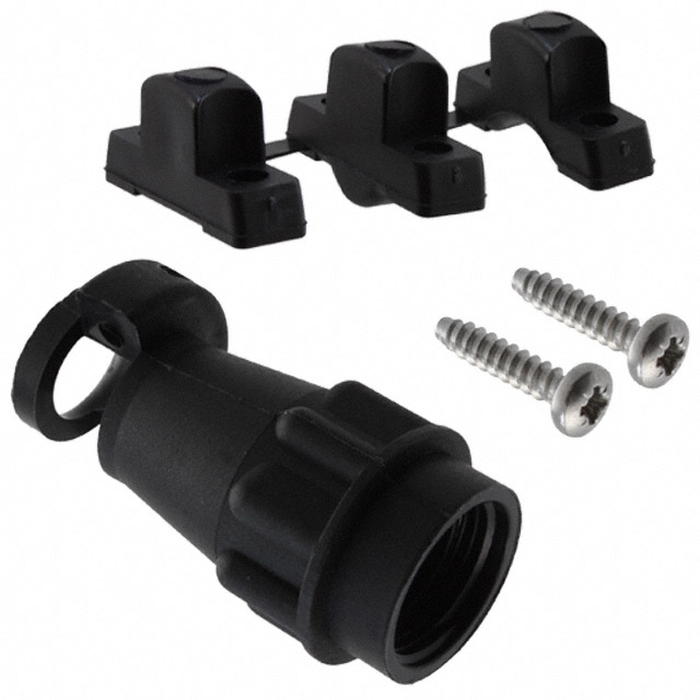 CONN BACKSHELL W/CLAMP SZ 10 BLK