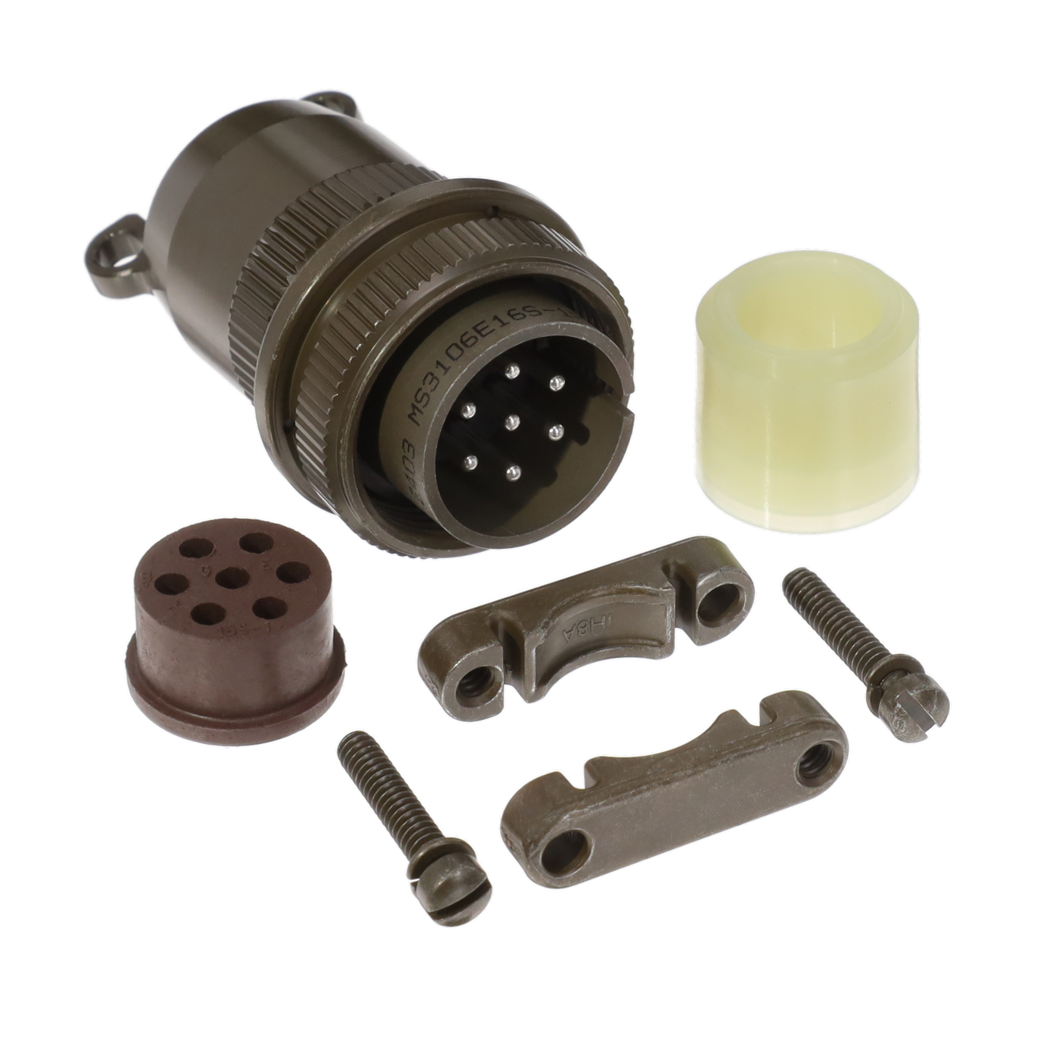 CONN PLUG MALE 7P SILV SLDR CUP