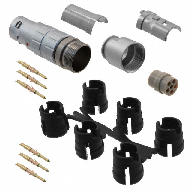 CONN PLUG MALE 6P GOLD SLDR CUP