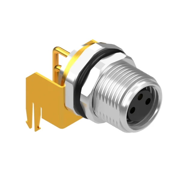 M8 A-CODE 3POS RCPT PANEL MOUNT