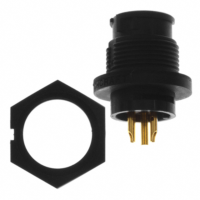 CONN RCPT FMALE 3P GOLD SLDR CUP