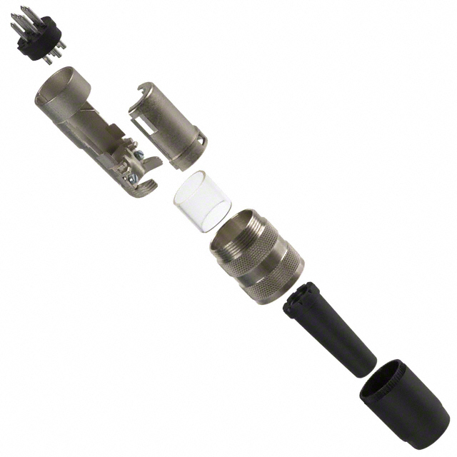 CONN PLUG MALE 6P SILV SLDR CUP