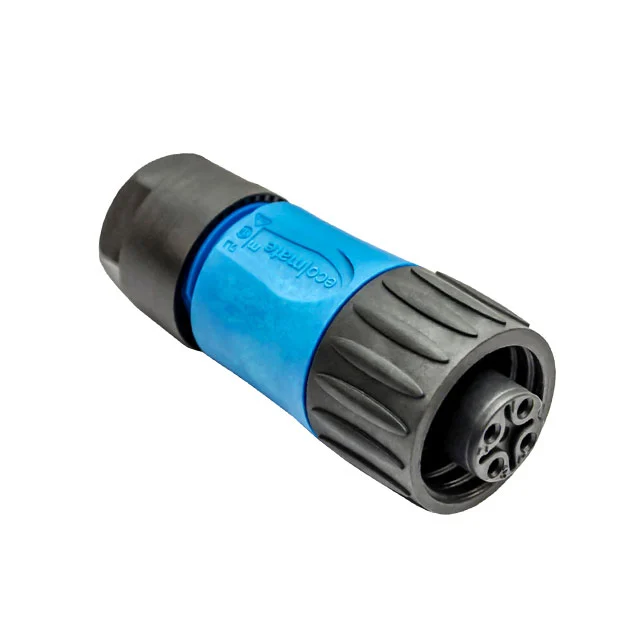 CONN PLUG FMALE 4P SILVER SCREW