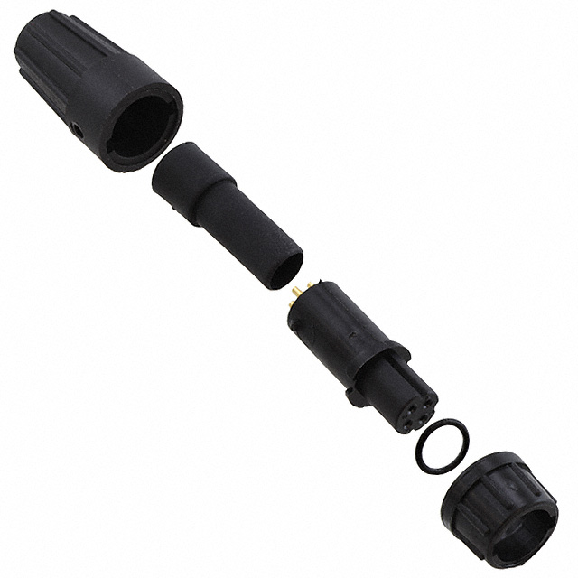 CONN PLUG FMALE 4P GOLD SLDR CUP